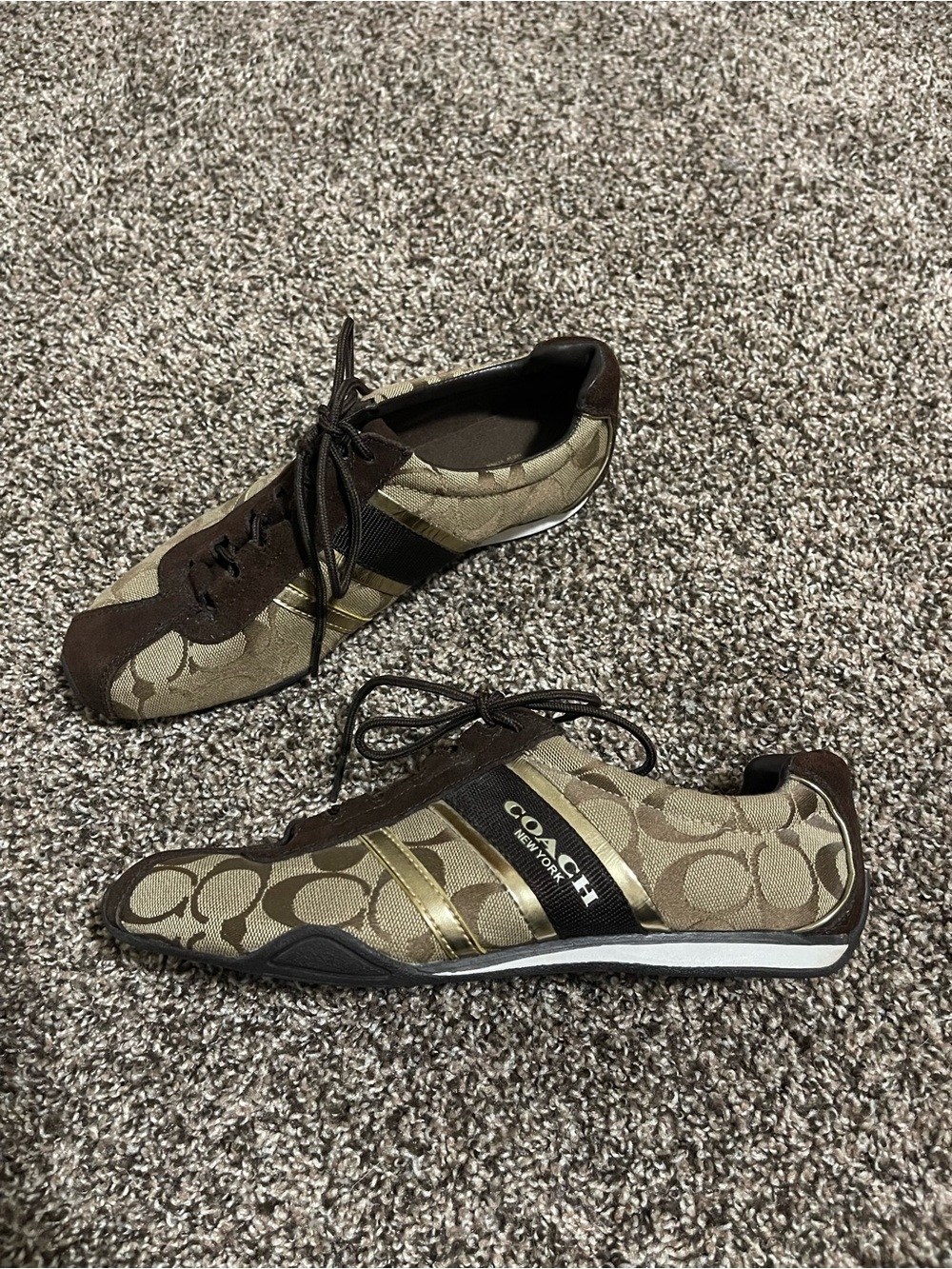 COACH Remonna Signature Monogram Suede Sneakers